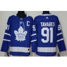 Women's Toronto Maple Leafs #91 John Tavares Blue Authentic Jersey