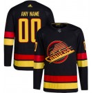 Women's Vancouver Canucks Customized Black Alternate Authentic Jersey