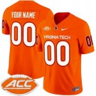 Women's Virginia Tech Hokies Custom Limited Orange FUSE College Football Jersey