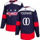 Women's Washington Capitals Customized Navy 2018 Stadium Series Authentic Jersey