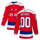 Women's Washington Capitals Customized Red Alternate Authentic Jersey