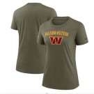 Women's Washington Commanders Olive 2022 Salute To Service Legend T Shirt