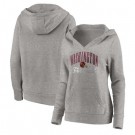 Women's Washington Football Team Gray Victory Script V Neck Pullover Hoodie