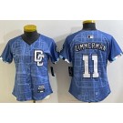 Women's Washington Nationals #11 Ryan Zimmerman Blue 2025 City Connect Limited Jersey