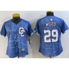 Women's Washington Nationals #29 James Wood Blue 2025 City Connect Limited Jersey