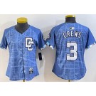 Women's Washington Nationals #3 Dylan Crews Blue 2025 City Connect Limited Jersey