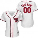 Women's Washington Nationals Customized White Cool Base Jersey