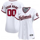 Women's Washington Nationals Customized White Limited Jersey