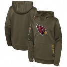 Youth Arizona Cardinals Olive 2022 Salute To Service Performance Pullover Hoodie