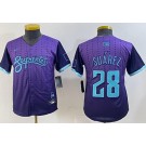 Youth Arizona Diamondbacks #28 Eugenio Suarez Purple 2025 City Connect Limited Jersey