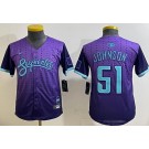 Youth Arizona Diamondbacks #51 Randy Johnson Purple 2025 City Connect Limited Jersey