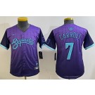 Youth Arizona Diamondbacks #7 Corbin Carroll Purple 2025 City Connect Limited Jersey