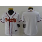 Youth Atlanta Braves Blank White 2022 Gold Program Cool Base Jersey