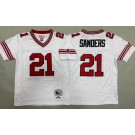 Youth Atlanta Falcons #21 Deion Sanders White Red 1989 Throwback Jersey