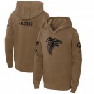 Youth Atlanta Falcons Brown 2023 Salute to Service Pullover Hoodie