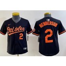 Youth Baltimore Orioles #2 Gunnar Henderson Black Limited Jersey