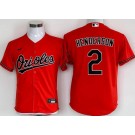 Youth Baltimore Orioles #2 Gunnar Henderson Orange Cool Base Jersey