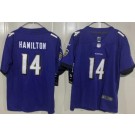 Youth Baltimore Ravens #14 Kyle Hamilton Limited Purple Vapor Jersey