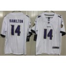 Youth Baltimore Ravens #14 Kyle Hamilton Limited White Vapor Jersey