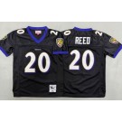 Youth Baltimore Ravens #20 Ed Reed Black Throwback Jersey