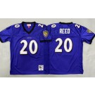 Youth Baltimore Ravens #20 Ed Reed Purple Throwback Jersey
