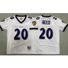 Youth Baltimore Ravens #20 Ed Reed White 2004 Throwback Jersey
