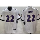 Youth Baltimore Ravens #22 Derrick Henry Limited White Vapor Jersey