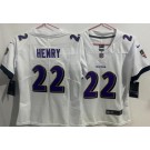 Youth Baltimore Ravens #22 Derrick Henry Limited White Vapor Jersey