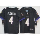 Youth Baltimore Ravens #4 Zay Flowers Limited Black Vapor Jersey