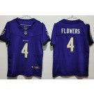 Youth Baltimore Ravens #4 Zay Flowers Limited Purple FUSE Vapor Jersey