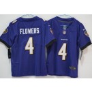 Youth Baltimore Ravens #4 Zay Flowers Limited Purple Vapor Jersey