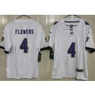 Youth Baltimore Ravens #4 Zay Flowers Limited White Vapor Jersey