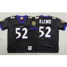 Youth Baltimore Ravens #52 Ray Lewis Black Throwback Jersey