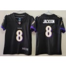 Youth Baltimore Ravens #8 Lamar Jackson Limited Black Vapor Jersey