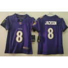 Youth Baltimore Ravens #8 Lamar Jackson Limited Purple Vapor Jersey