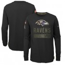 Youth Baltimore Ravens Black 2020 Salute To Service Long Sleeves T Shirt