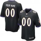 Youth Baltimore Ravens Customized Game Black Jersey