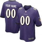 Youth Baltimore Ravens Customized Game Purple Jersey