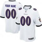 Youth Baltimore Ravens Customized Game White Jersey