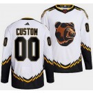 Youth Boston Bruins Customized White 2022 Reverse Retro Authentic Jersey