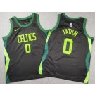 Youth Boston Celtics #0 Jayson Tatum Black 2024 City Swingman Jersey