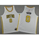 Youth Boston Celtics #0 Jayson Tatum White 2025 City Swingman Jersey