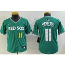Youth Boston Red Sox #11 Rafael Devers Green 2025 City Connect Player Name Limited Jersey