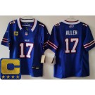 Youth Buffalo Bills #17 Josh Allen Limited Blue C Patch FUSE Vapor Jersey