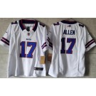 Youth Buffalo Bills #17 Josh Allen Limited White FUSE Vapor Jersey