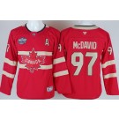 Youth Canada #97 Connor McDavid Red 2025 4 Nations Face Off Authentic Jersey