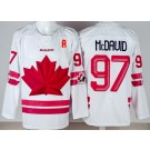 Youth Canada #97 Connor McDavid White 2026 Olympics Authentic Jersey