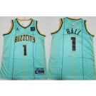 Youth Charlotte Hornets #1 Lamelo Ball Green City Icon Sponsor Swingman Jersey