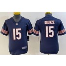 Youth Chicago Bears #15 Rome Odunze Limited Navy Vapor Jersey