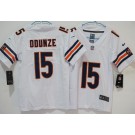 Youth Chicago Bears #15 Rome Odunze Limited White Vapor Jersey